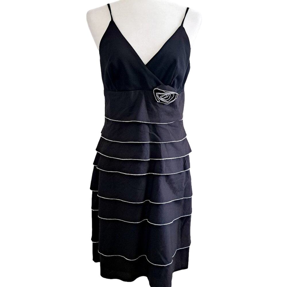 Citrine Spaghetti Strap Tiered Dress